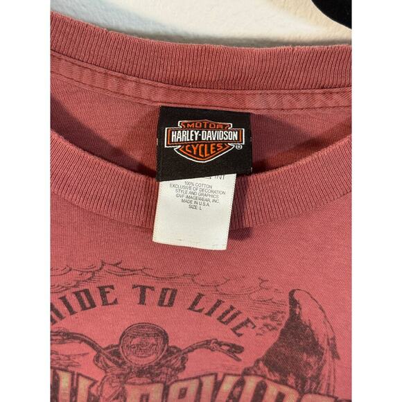 Harley-Davidson “Ride to Live” Graphic Tee (Size L, USA Made) - Picture 5 of 8